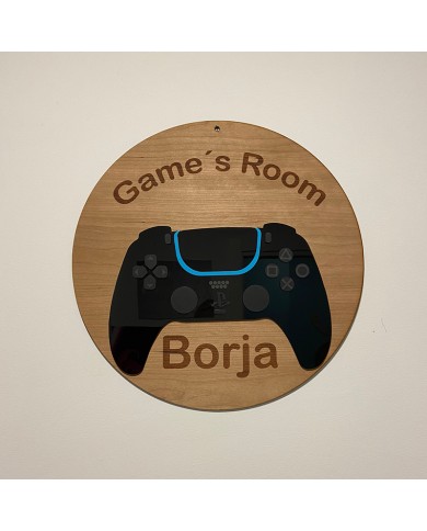 Cartel Game's Room con Nombre Cartel Game's Room con Nombre