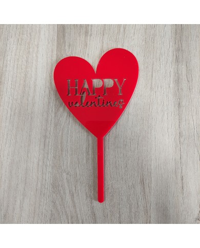 Topper Corazón Calado Happy Valentines Topper Corazón Calado Happy Valentines