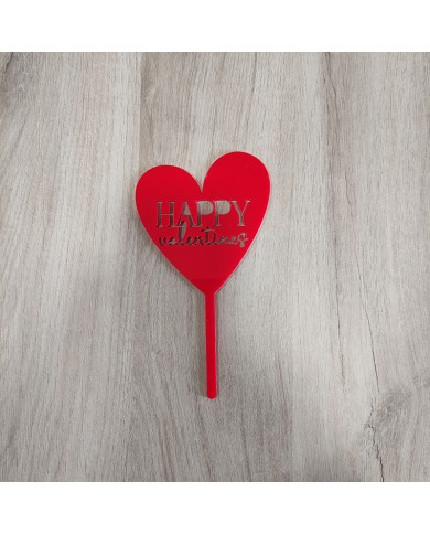 Topper Corazón Calado Happy Valentines Topper Corazón Calado Happy Valentines