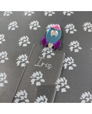 Marcapáginas Cohete con Nombre y Frase