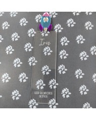 Marcapáginas Cohete con Nombre y Frase