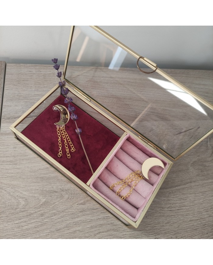 Pendientes Luna con cadenas