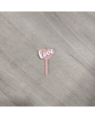 Mini Topper Cupcake Corazón Love