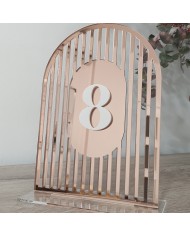 Mesero de Boda Con Rayas y Número