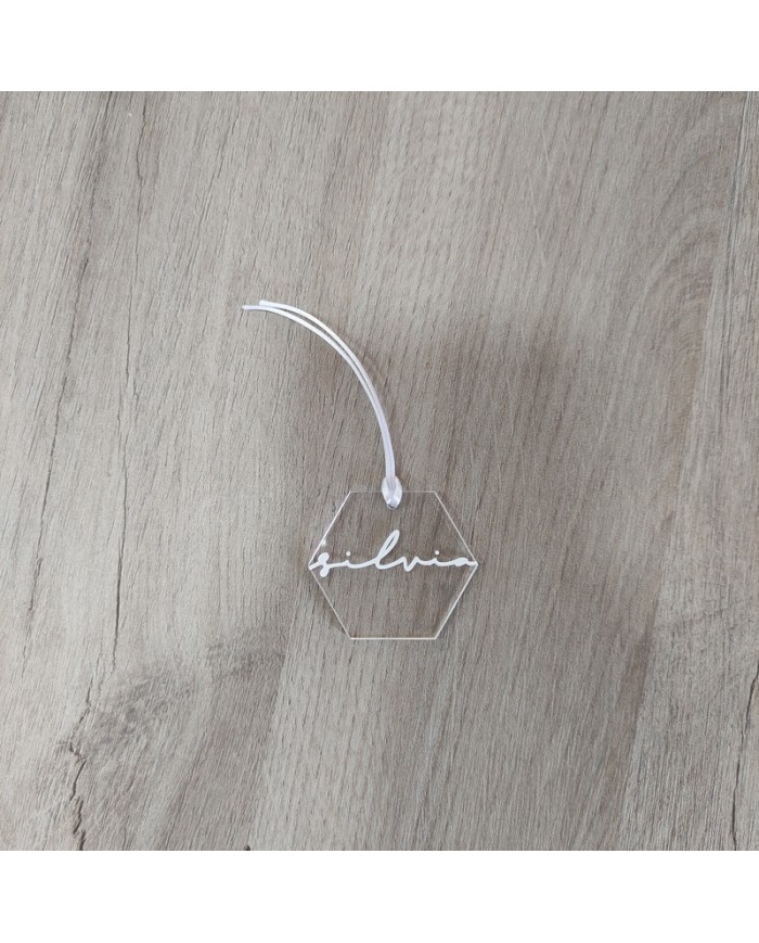 Llavero - Identificador de plato de Hexágono