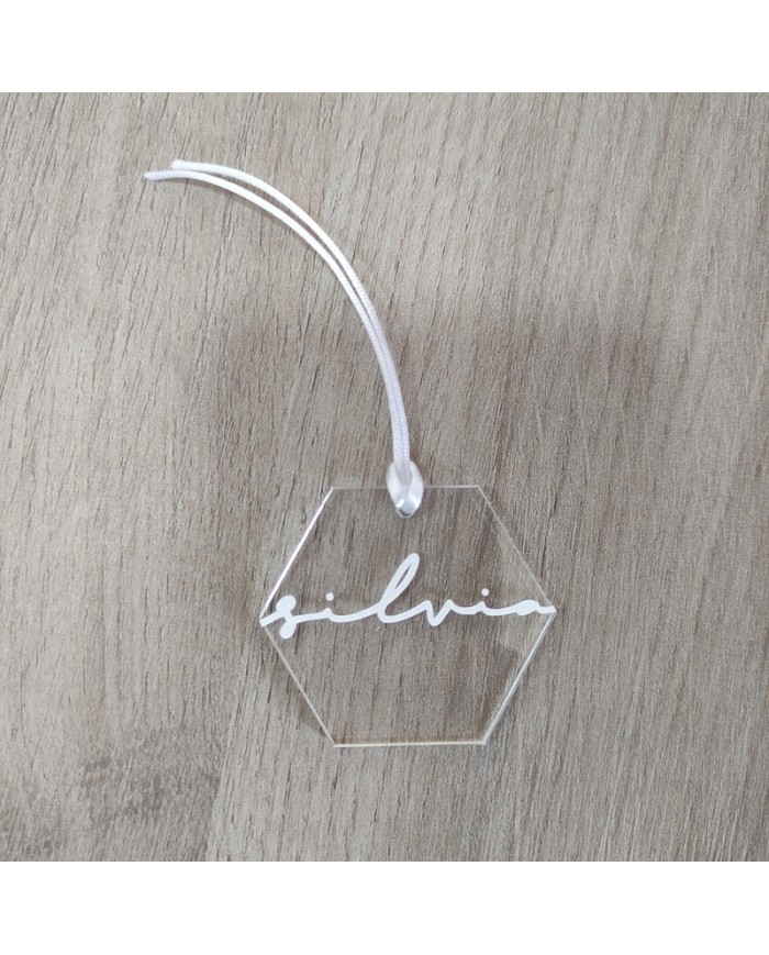 Llavero - Identificador de plato de Hexágono