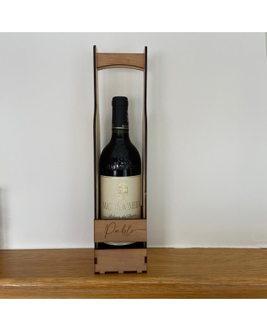 Caja con Asa para Botella de Vino Caja con Asa para Botella de Vino