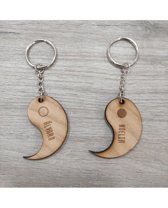 Llavero Yin Yang dos Piezas