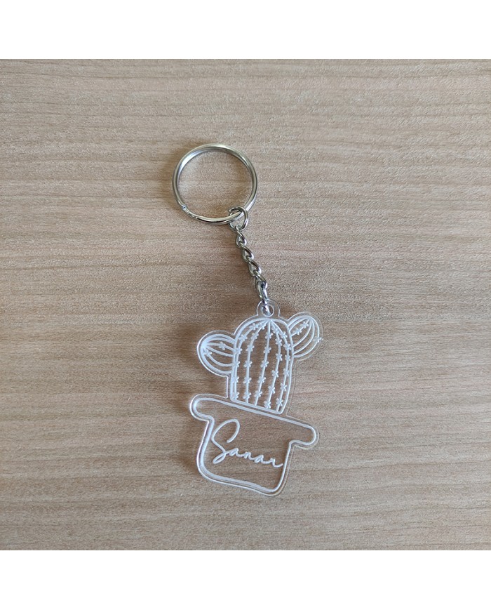 Llavero Cactus con Nombre o Palabra