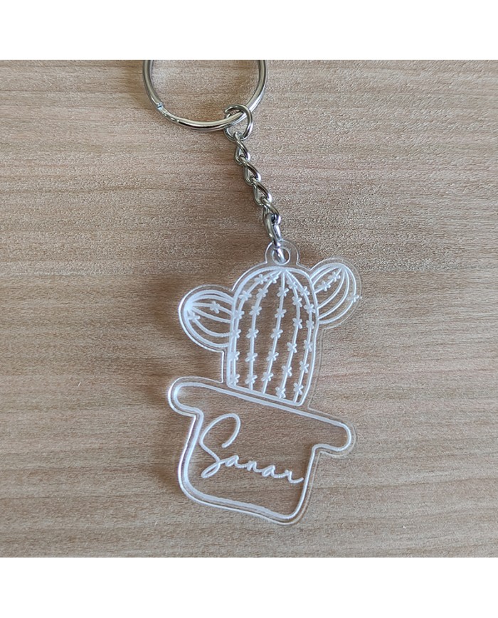 Llavero Cactus con Nombre o Palabra