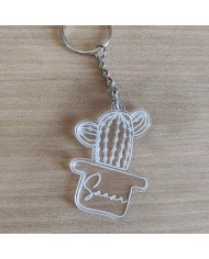 Llavero Cactus con Nombre o Palabra