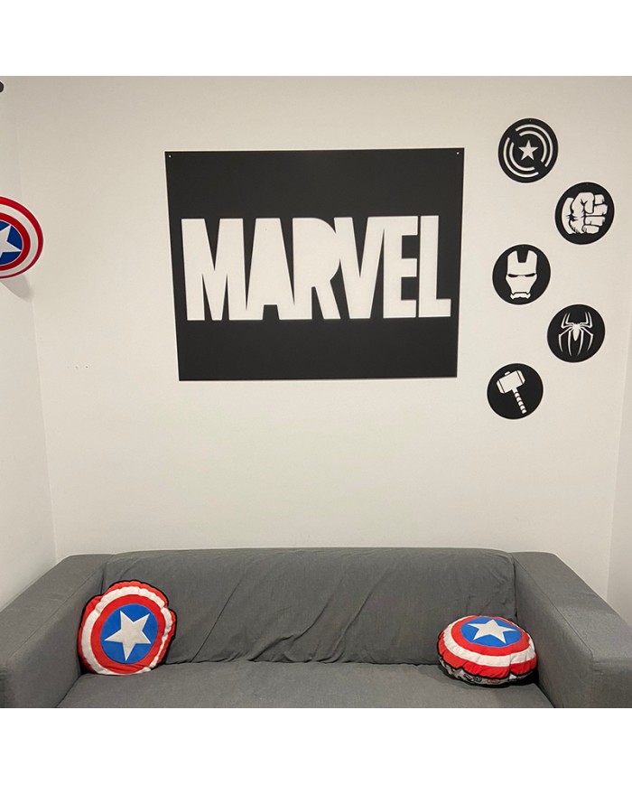 Pack 5 Carteles Círculos Marvel