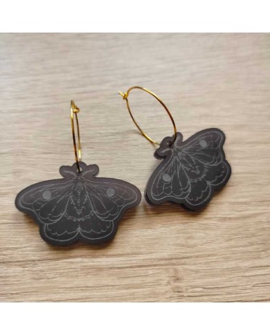 Pendientes Polilla con Aro Pendientes Polilla con Aro