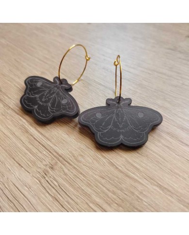Pendientes Polilla con Aro Pendientes Polilla con Aro