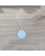 Llavero - Identificador de plato de Hexágono