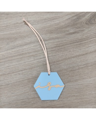 Llavero - Identificador de plato de Hexágono