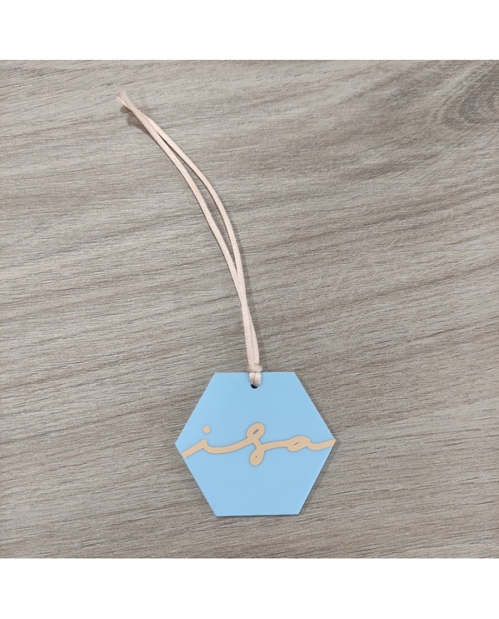 Llavero - Identificador de plato de Hexágono