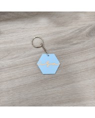 Llavero - Identificador de plato de Hexágono