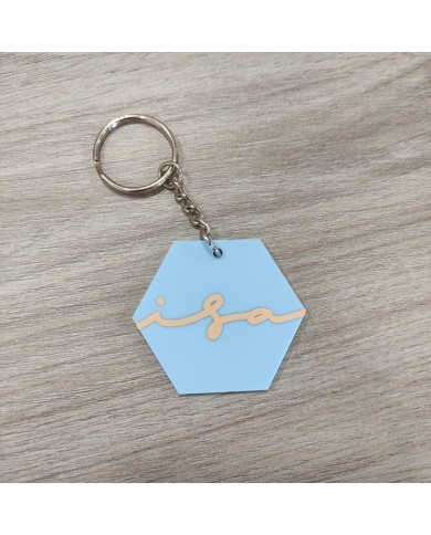 Llavero - Identificador de plato de Hexágono