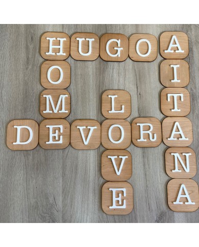 Letras de Madera Scrabble
