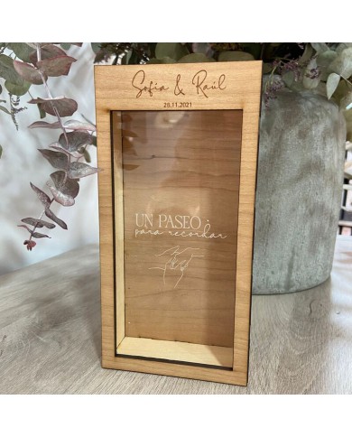 Hucha personalizada para Ritual de la Arena en Bodas "Un paseo para recordar" Hucha personalizada para Ritual de la Arena en Bodas "Un paseo para recordar"