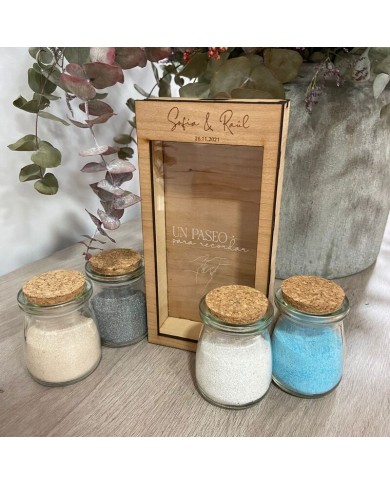 Hucha personalizada para Ritual de la Arena en Bodas "Un paseo para recordar" Hucha personalizada para Ritual de la Arena en Bodas "Un paseo para recordar"