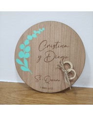 Porta Alianzas con Eucalipto Cinerea en vinilo