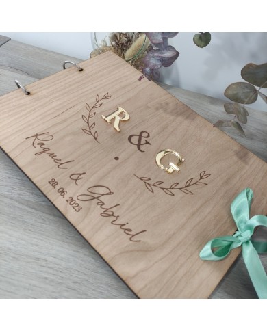 Álbum de Firmas con Iniciales en Metacrilato