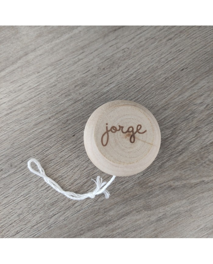 Yoyó de Madera con Nombre Grabado