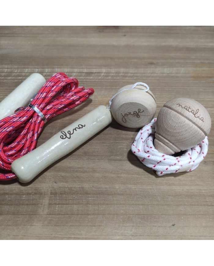 Peonza de Madera con Nombre Grabado