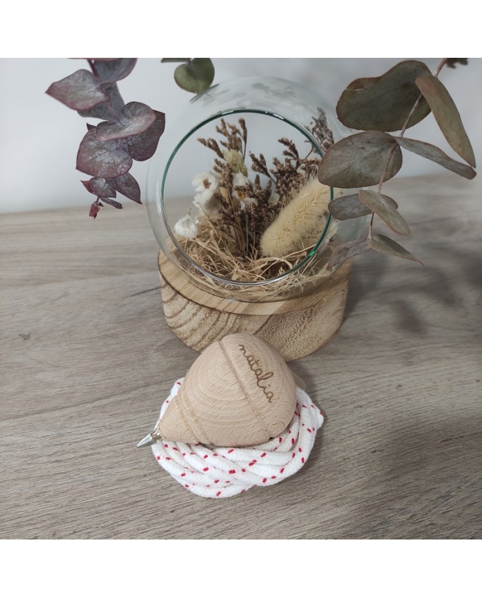 Peonza de Madera con Nombre Grabado